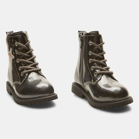 Botas militares de niña frozen con estrellas, Plateado Botas militares de niña frozen con estrellas, Plateado